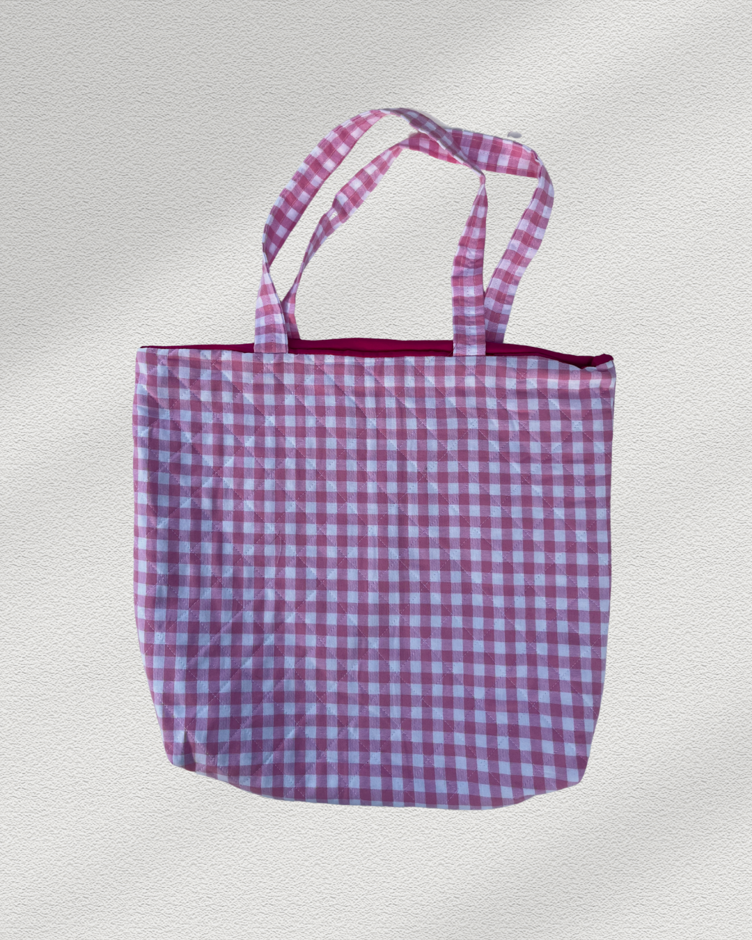 Pretty in Pink Gingham Tote Bag