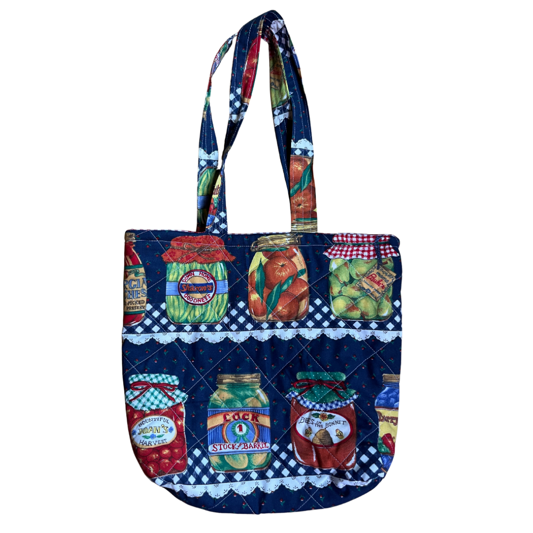 Dark blue country canned Over the Shoulder bag