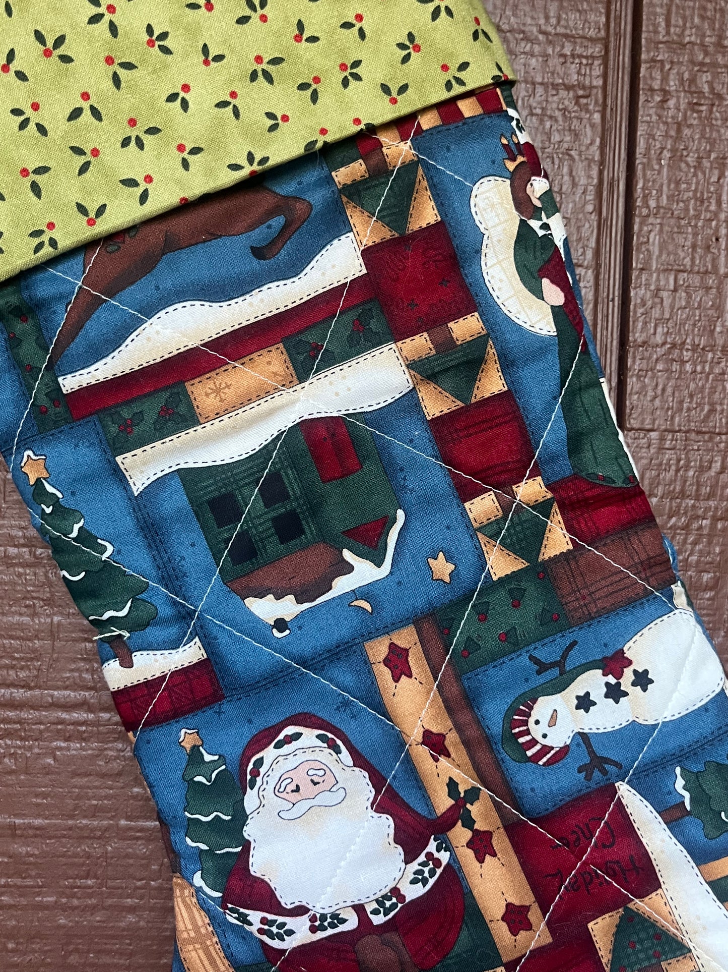Santa and Friends- Vintage Christmas Stocking