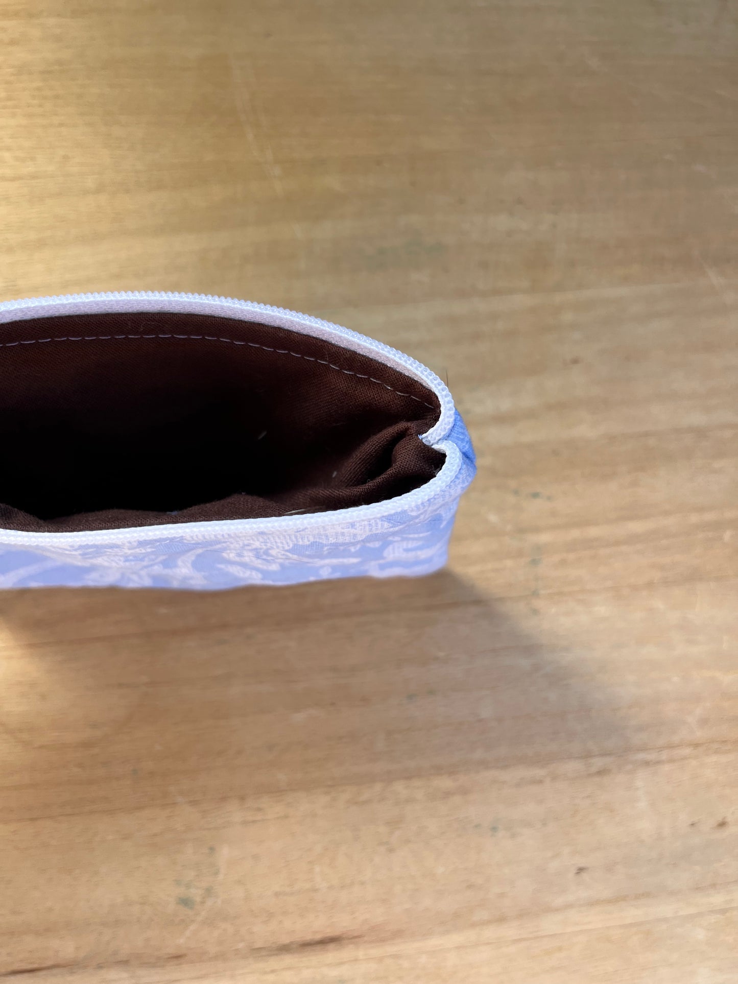 Ballerina blue mini zip pouch