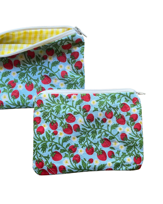 Springtime Berries mini zip pouch
