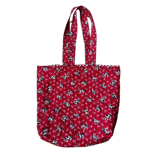 Flying Cows in red Over the Shoulder bag