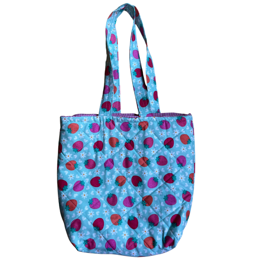 Blue Strawberry Over the Shoulder bag