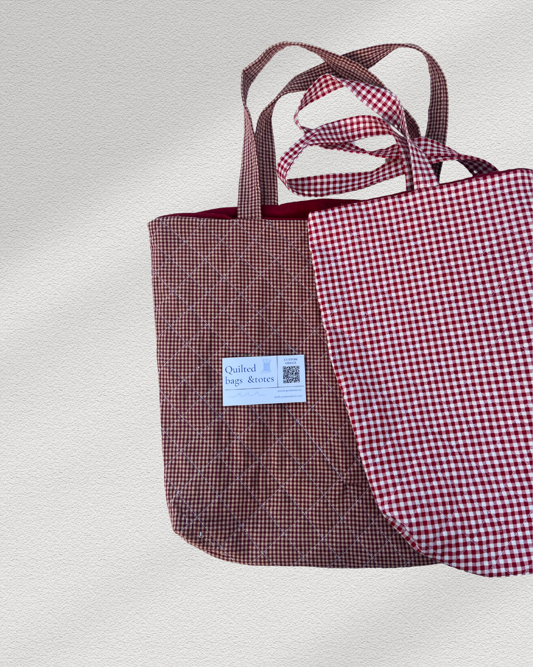 Vampire Red Gingham Tote Bag