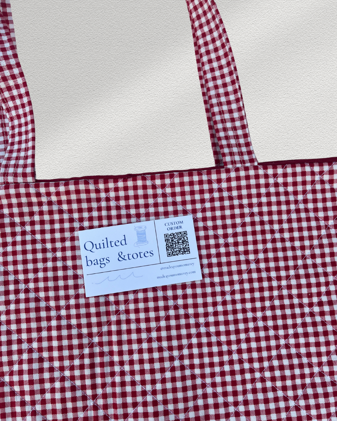 Picnic Red Gingham Tote Bag