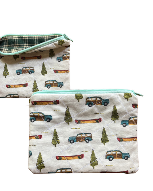 Roadtrip with the boys mini zip pouch