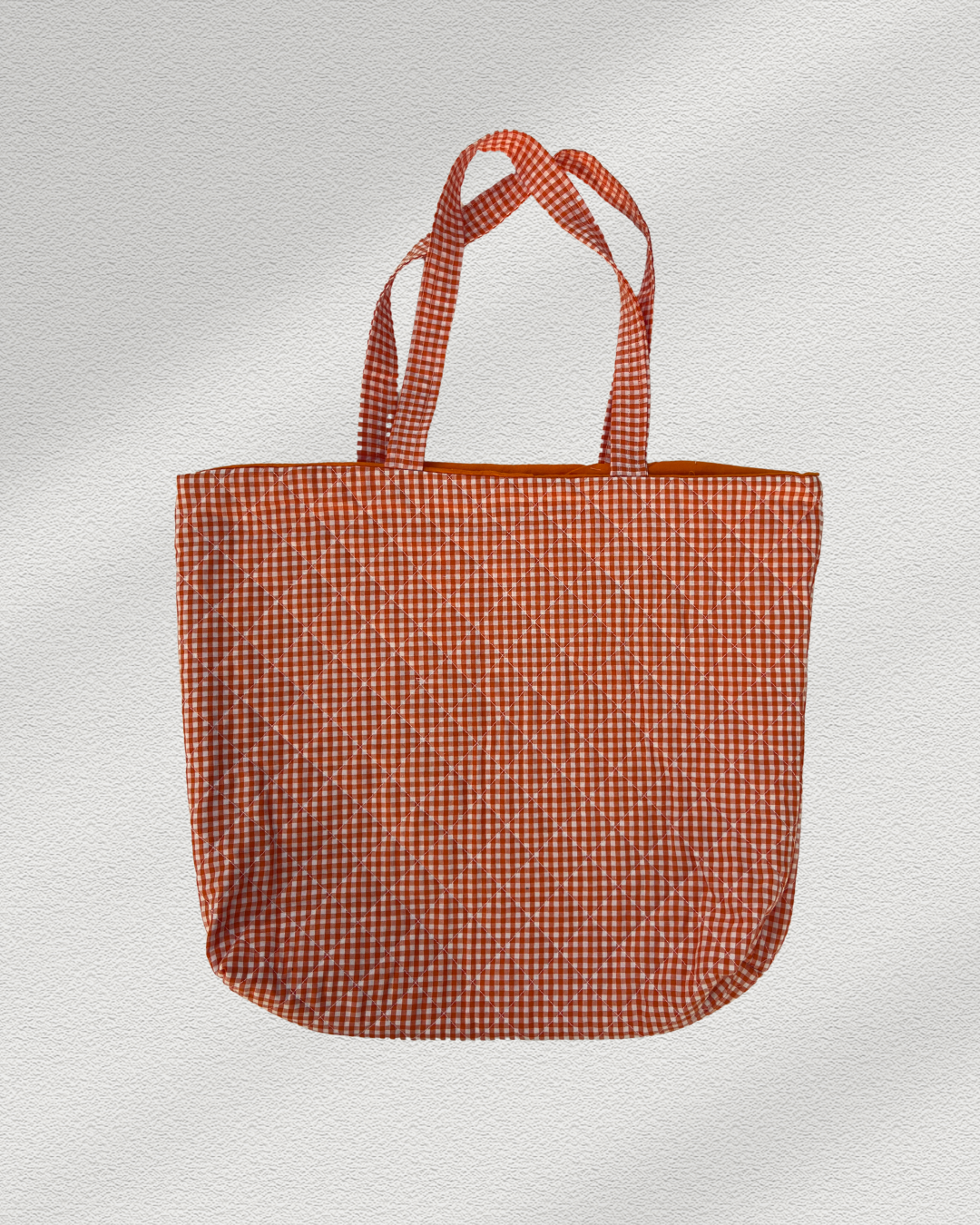 Tangerine Gingham Tote Bag