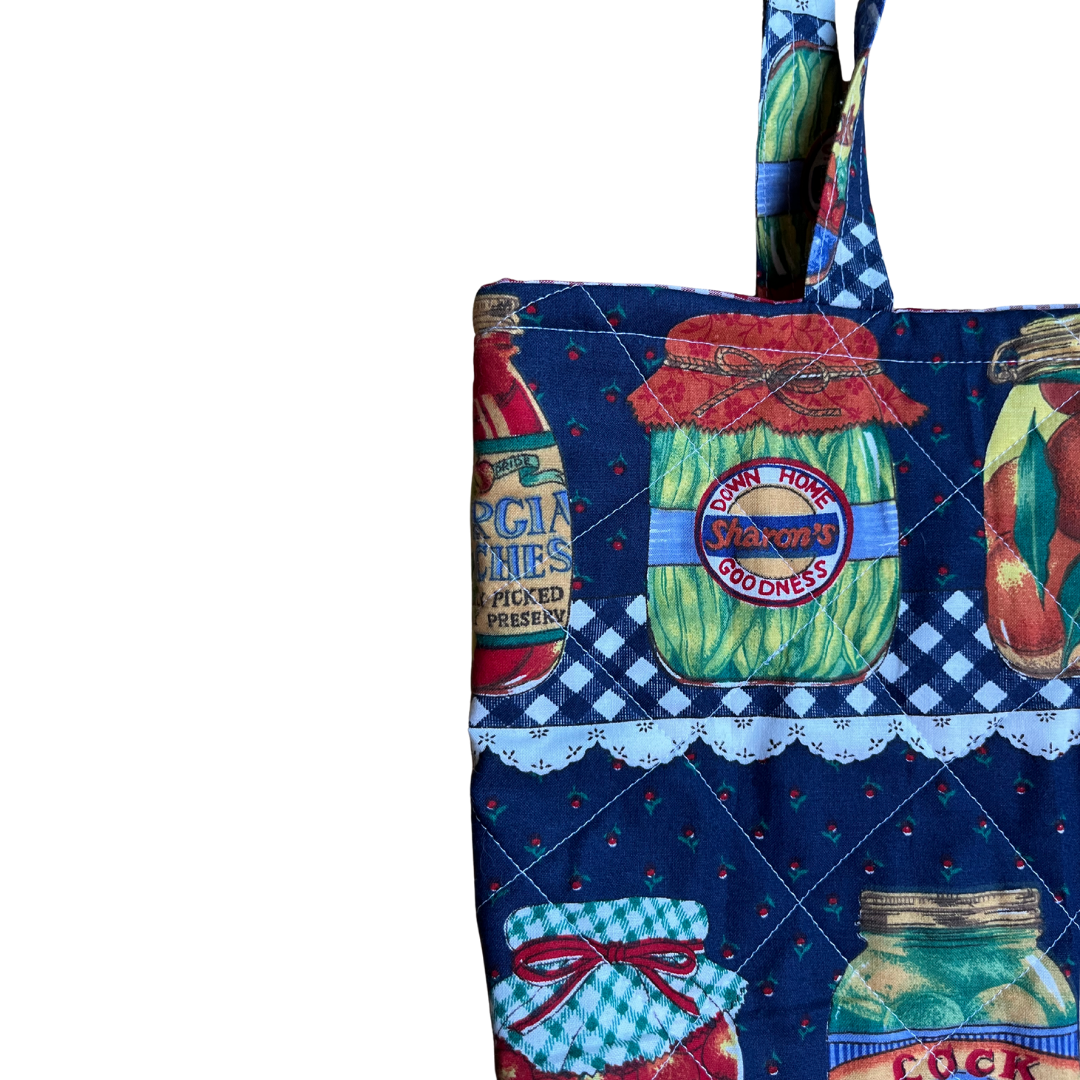 Dark blue country canned Over the Shoulder bag