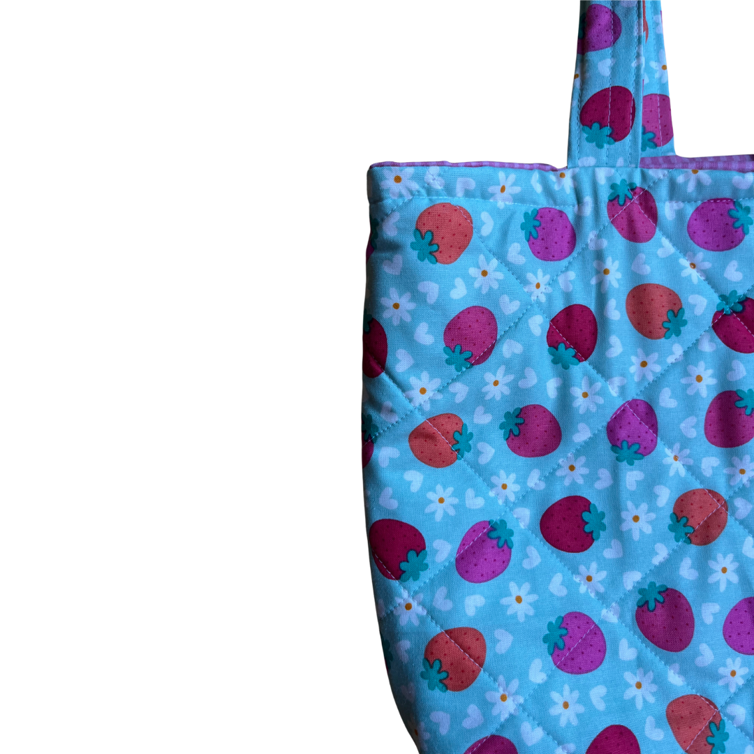 Blue Strawberry Over the Shoulder bag