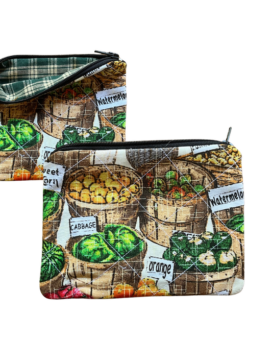 Bowls of fruit mini zip pouch
