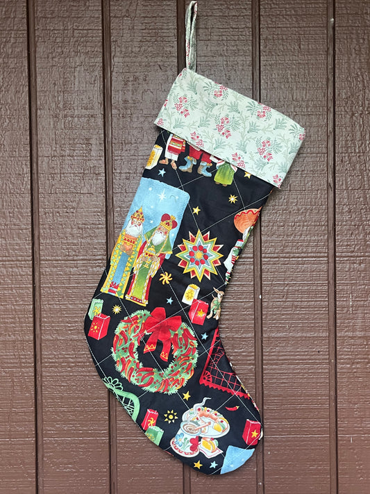 3 Kings Day- Vintage Christmas Stocking