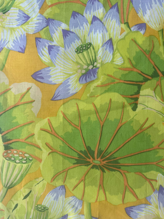 Vintage Yellow/Purple flowers medium carry-all