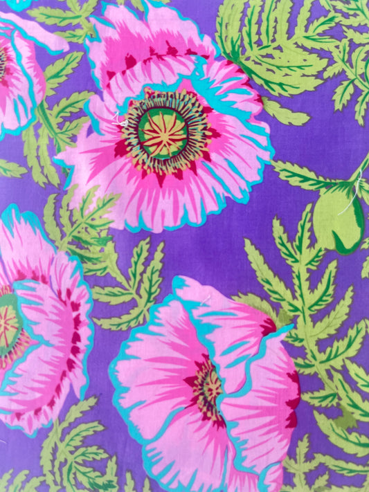 Groovy Purple bold flowers medium carry-all