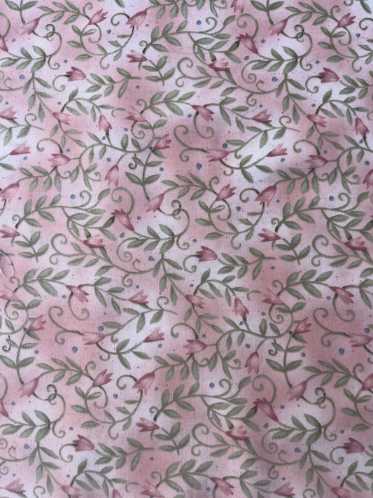 Pink tulip and vines medium carry-all