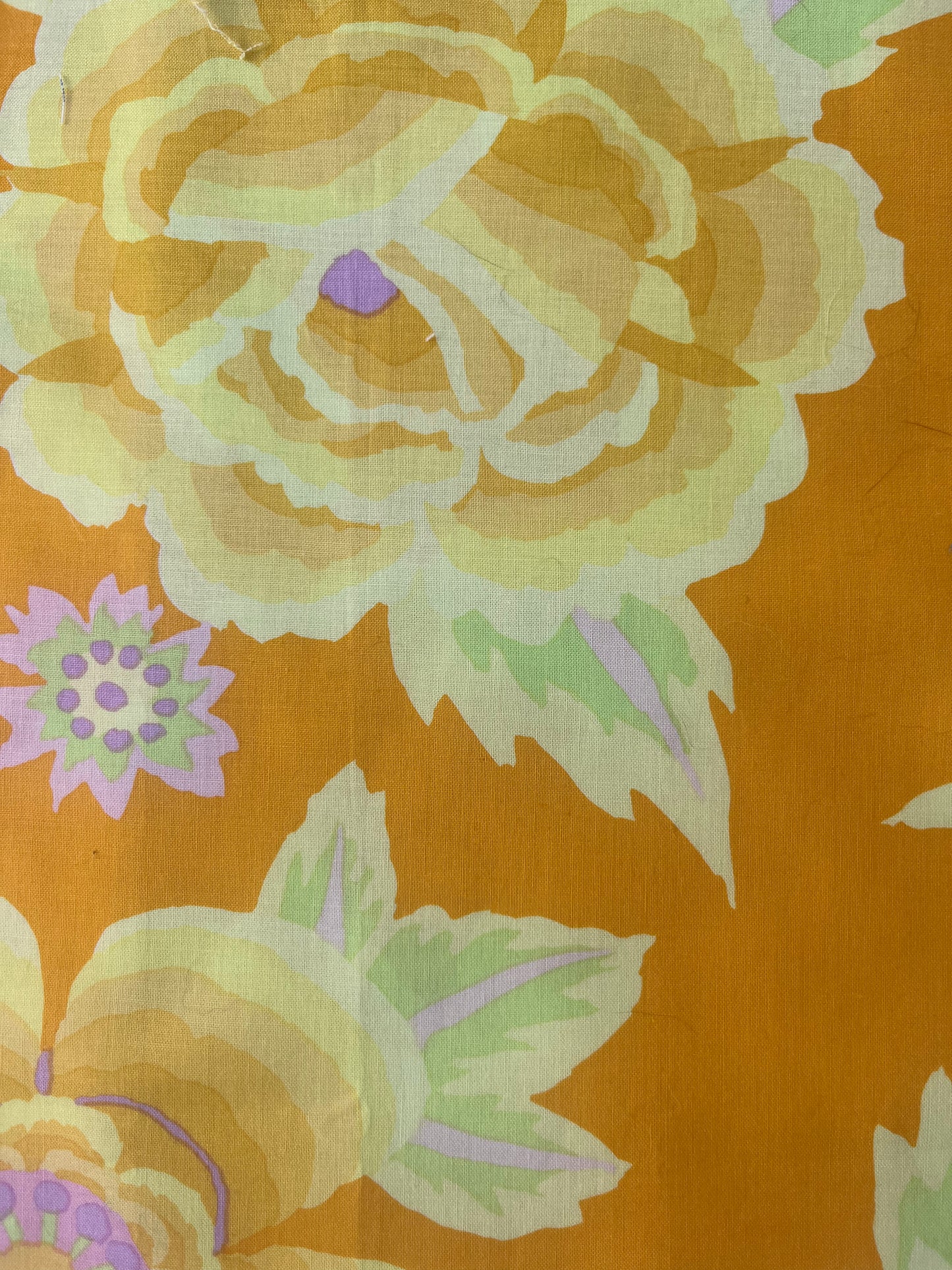 Bold Yellow/Pink Vintage floral medium carry-all