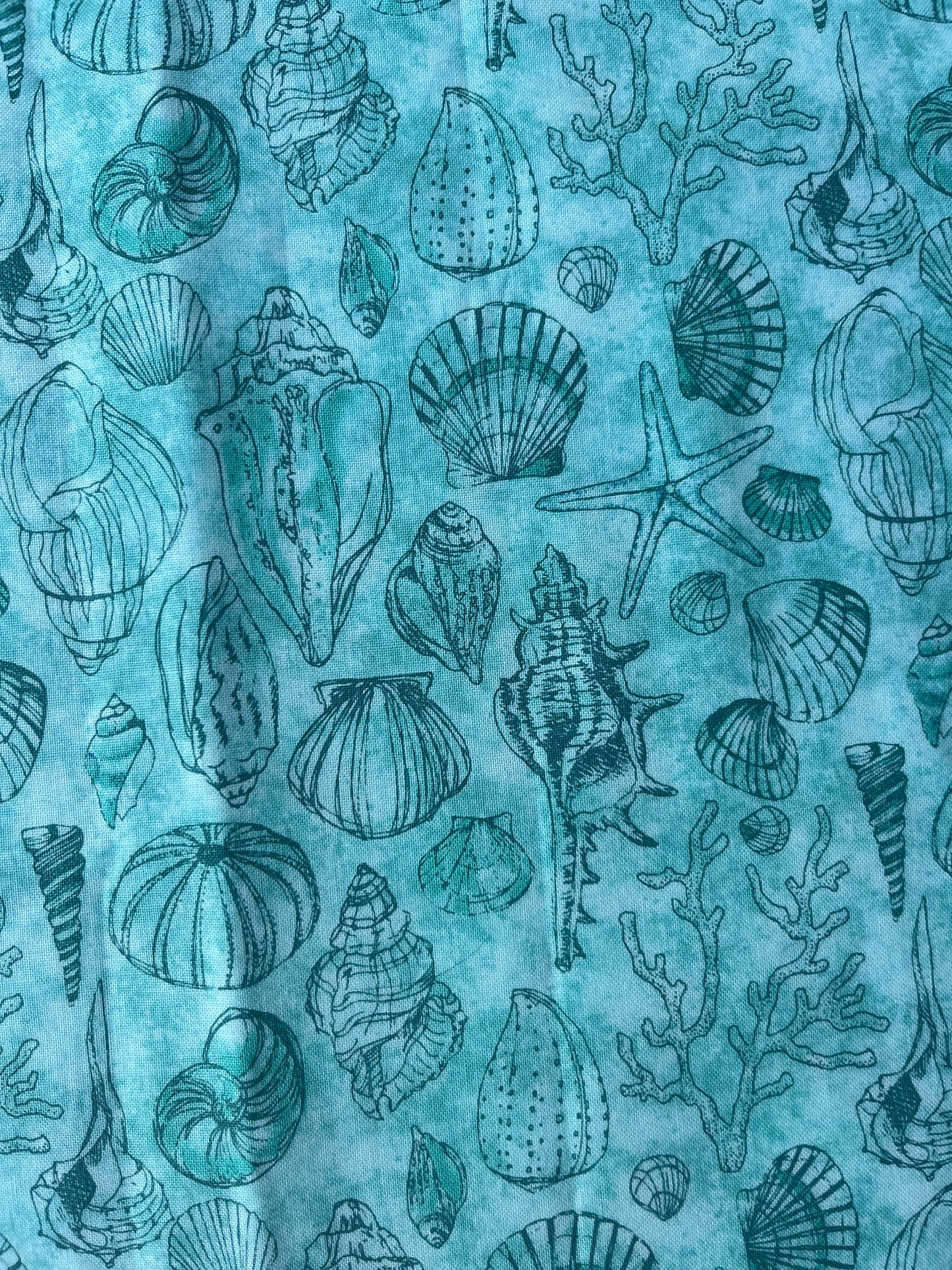 Mint Green Seashells bottle bag