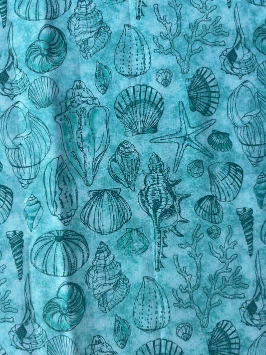 Mint Green Seashells bottle bag