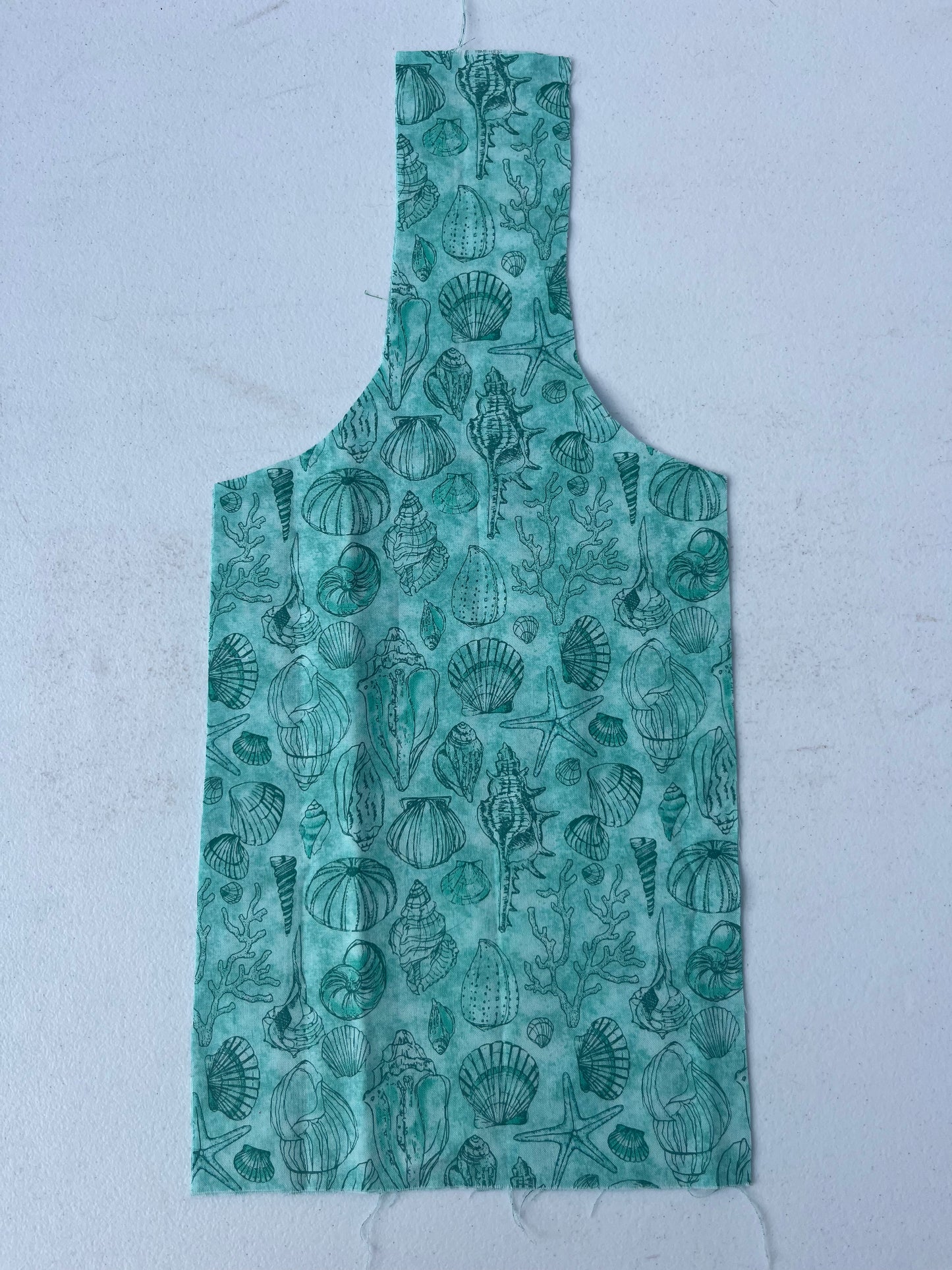 Mint Green Seashells bottle bag