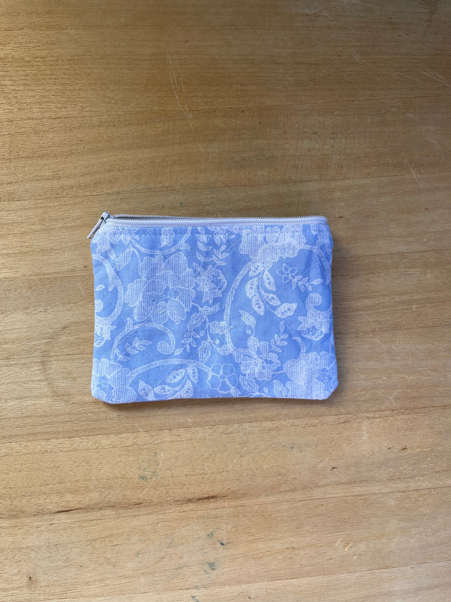 Ballerina blue mini zip pouch