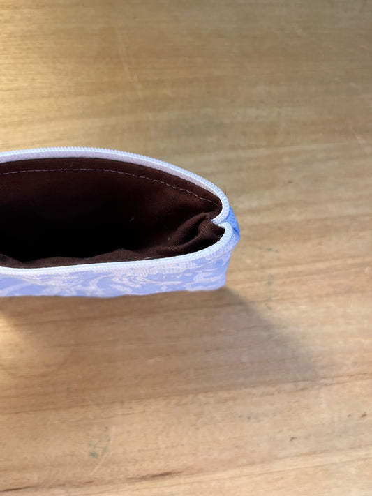 Ballerina blue mini zip pouch