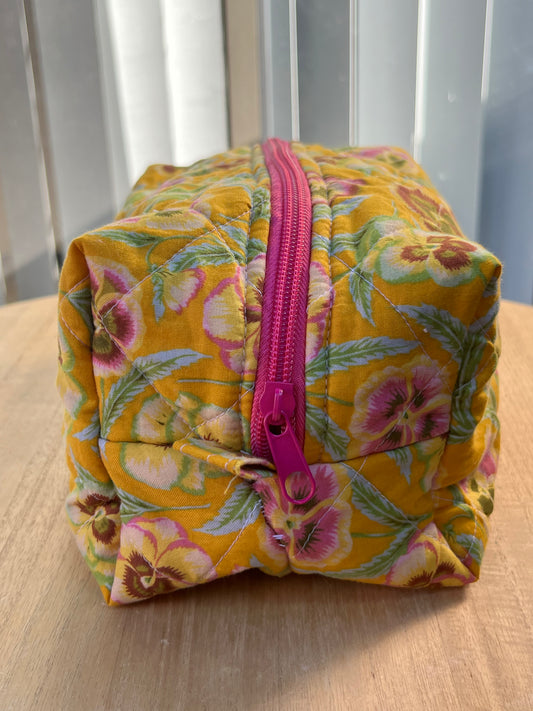 Yellow Begonias Chubby Makeup pouch