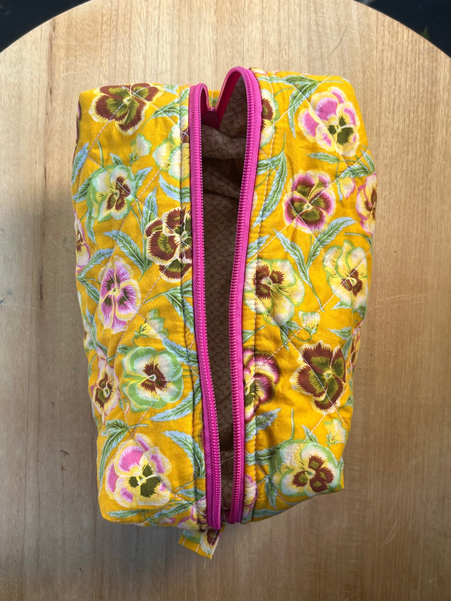 Yellow Begonias Chubby Makeup pouch