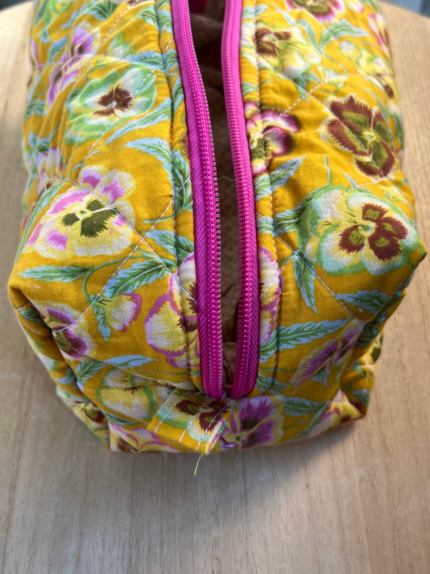 Yellow Begonias Chubby Makeup pouch