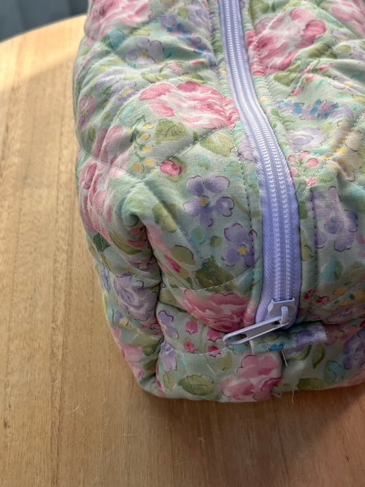 Pastel Hydrangeas Chubby Makeup pouch