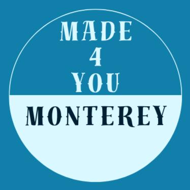 Circular logo with 'MADE 4 YOU MONTEREY' text on a blue background